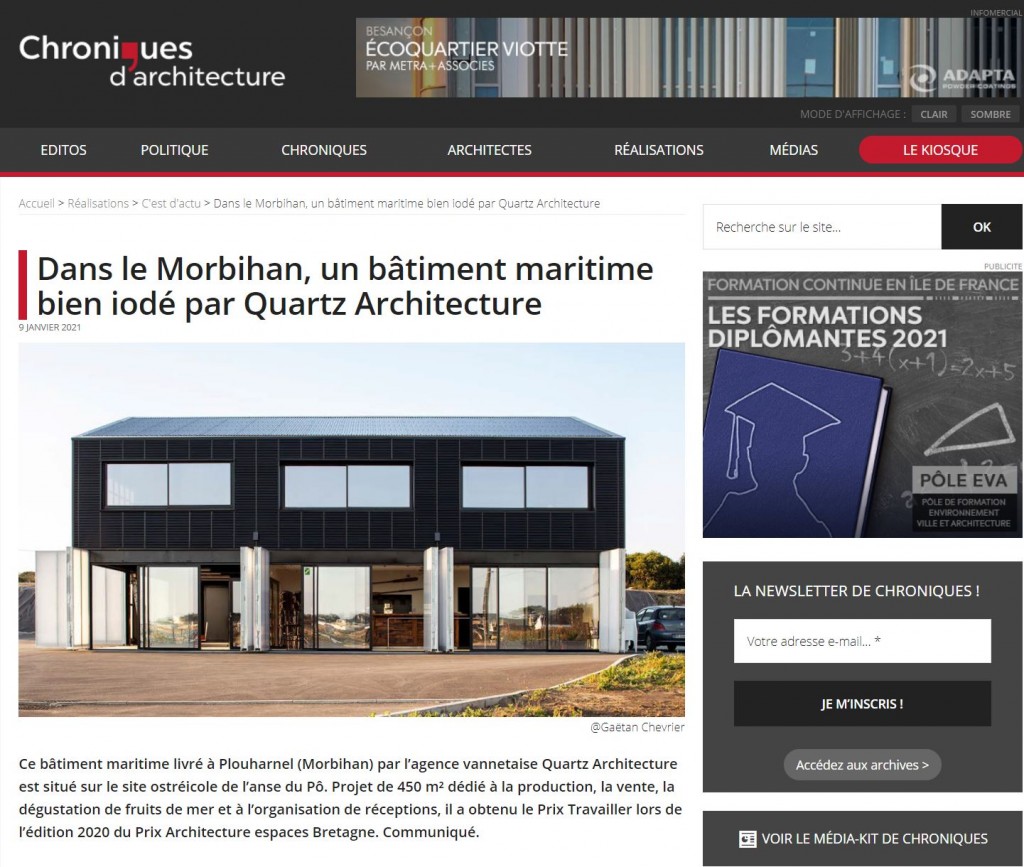 Bâtiment Maritime - PEAB 2020 - Chroniques Architecture