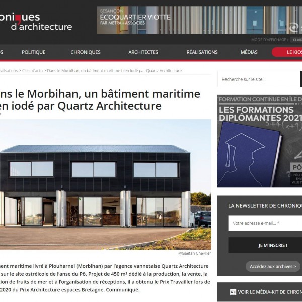 Bâtiment Maritime - PEAB 2020 - Chroniques Architecture