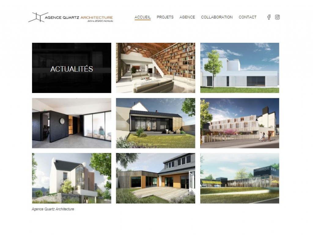  Mise en ligne du site internet AGENCE QUARTZ ARCHITECTURE